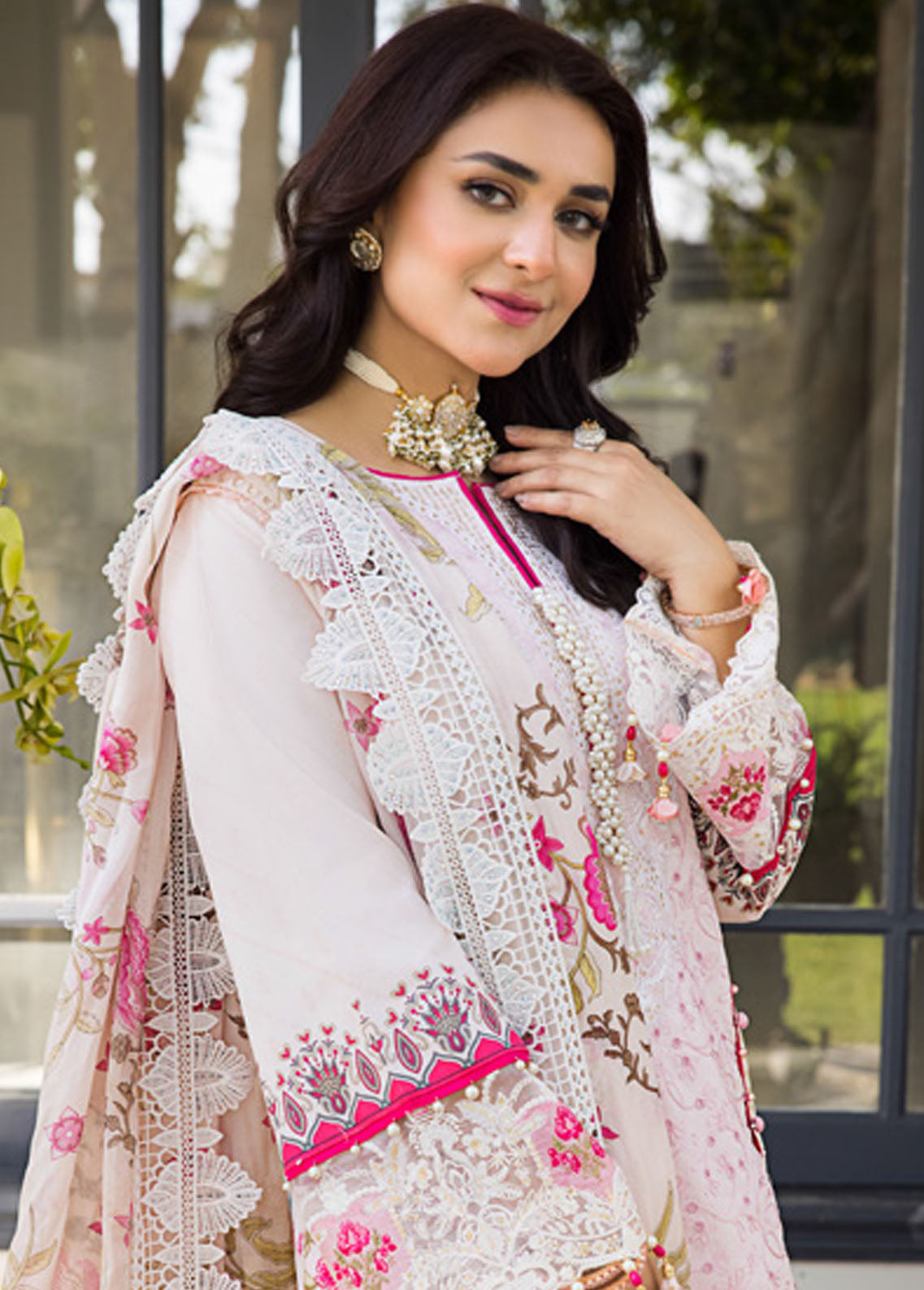 Mahiymaan Unstitched Luxury Lawn Eid Collection 2023 D-09