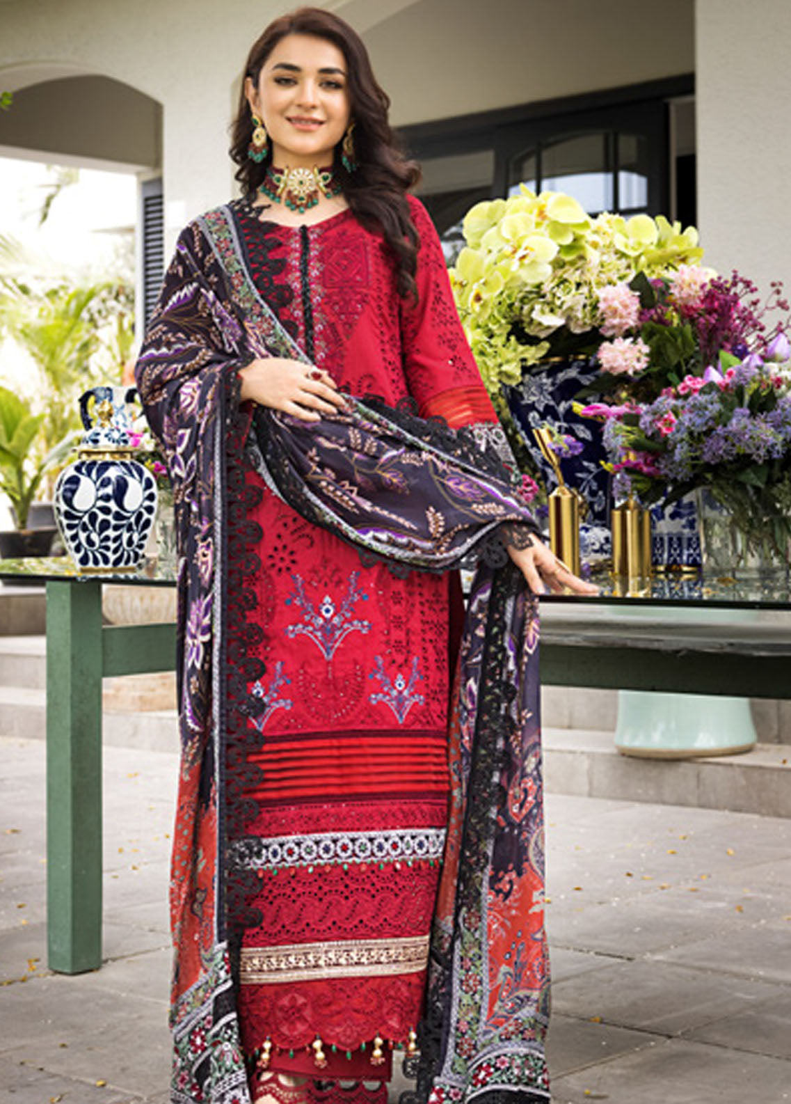 Mahiymaan Unstitched Luxury Lawn Eid Collection 2023 D-10