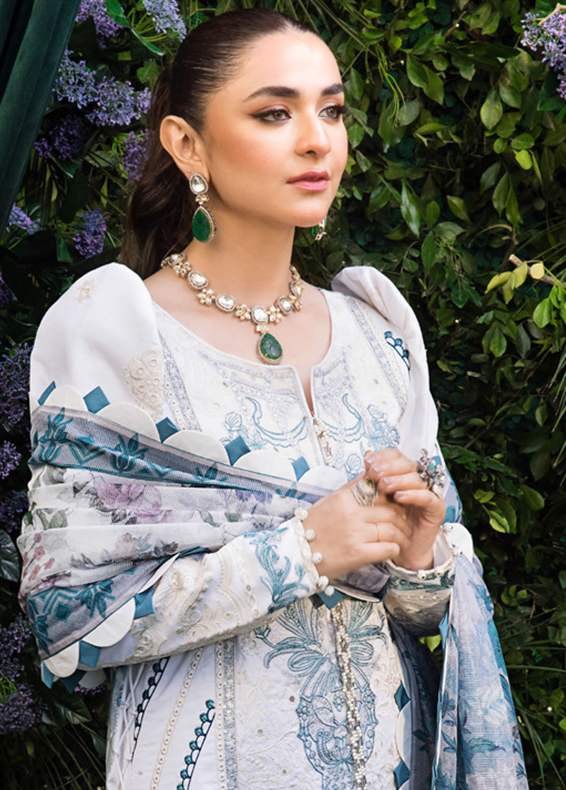 Mahiymaan Unstitched Luxury Lawn Eid Collection 2023 D-11