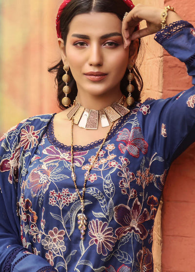 Mahnur Embroidered Lawn Suits Unstitched 3 Piece MN23L-V2 D-05 - Summer Collection
