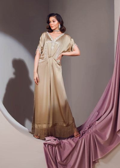 Mahum Asad Luxury Pret Silk Kaftan MA23FE GROOVE
