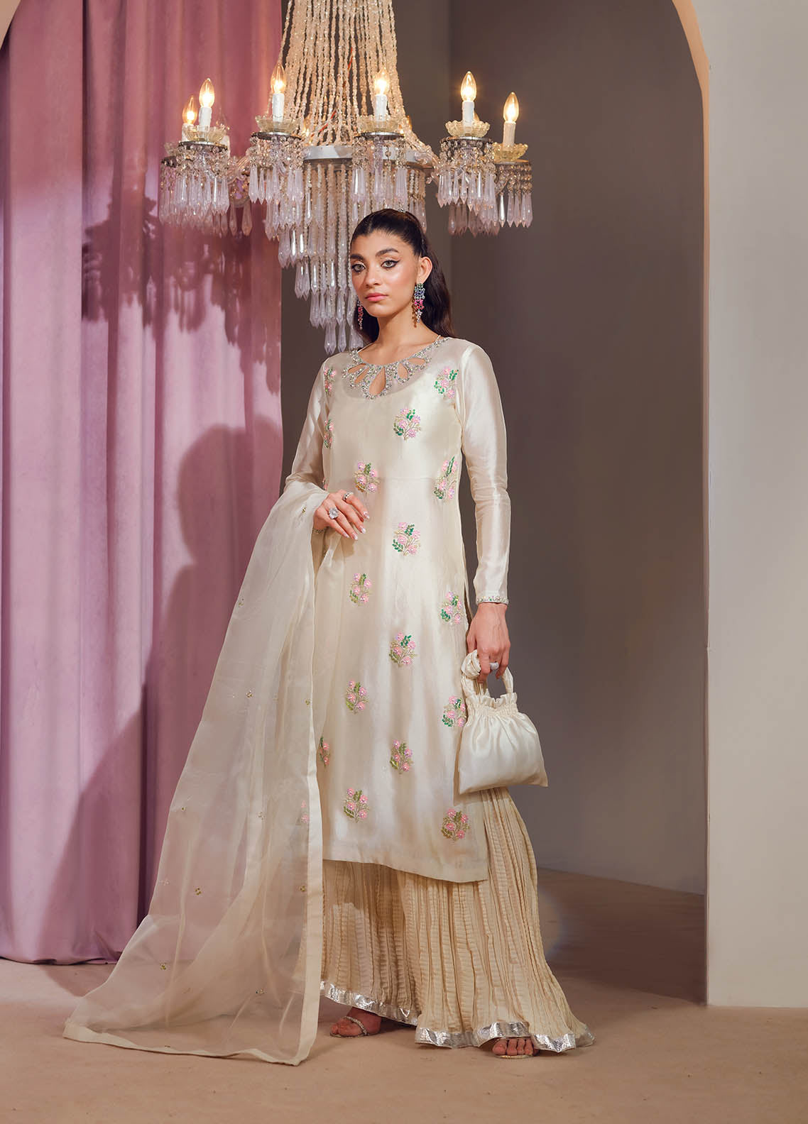 Mahum Asad Luxury Pret Silk 3 Piece Dress MA23FE GODDESS