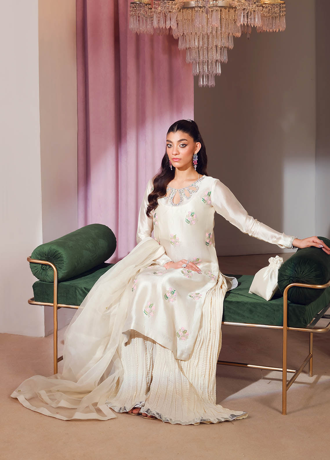 Mahum Asad Luxury Pret Silk 3 Piece Dress MA23FE GODDESS