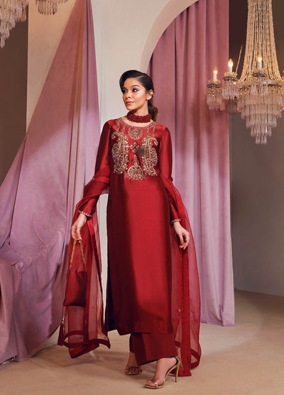 Mahum Asad Luxury Pret Silk 3 Piece Dress MA23FE LA BELLA