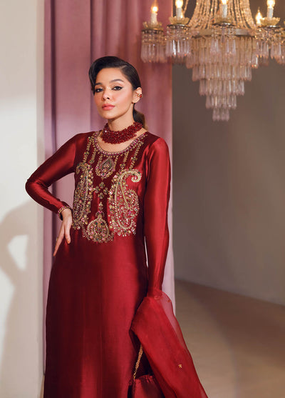 Mahum Asad Luxury Pret Silk 3 Piece Dress MA23FE LA BELLA