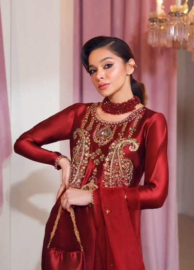 Mahum Asad Luxury Pret Silk 3 Piece Dress MA23FE LA BELLA