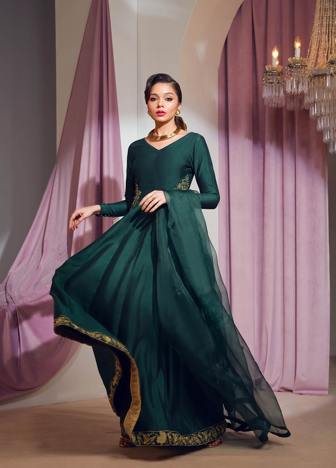 Mahum Asad Luxury Pret Silk 3 Piece Dress MA23FE GYPSY