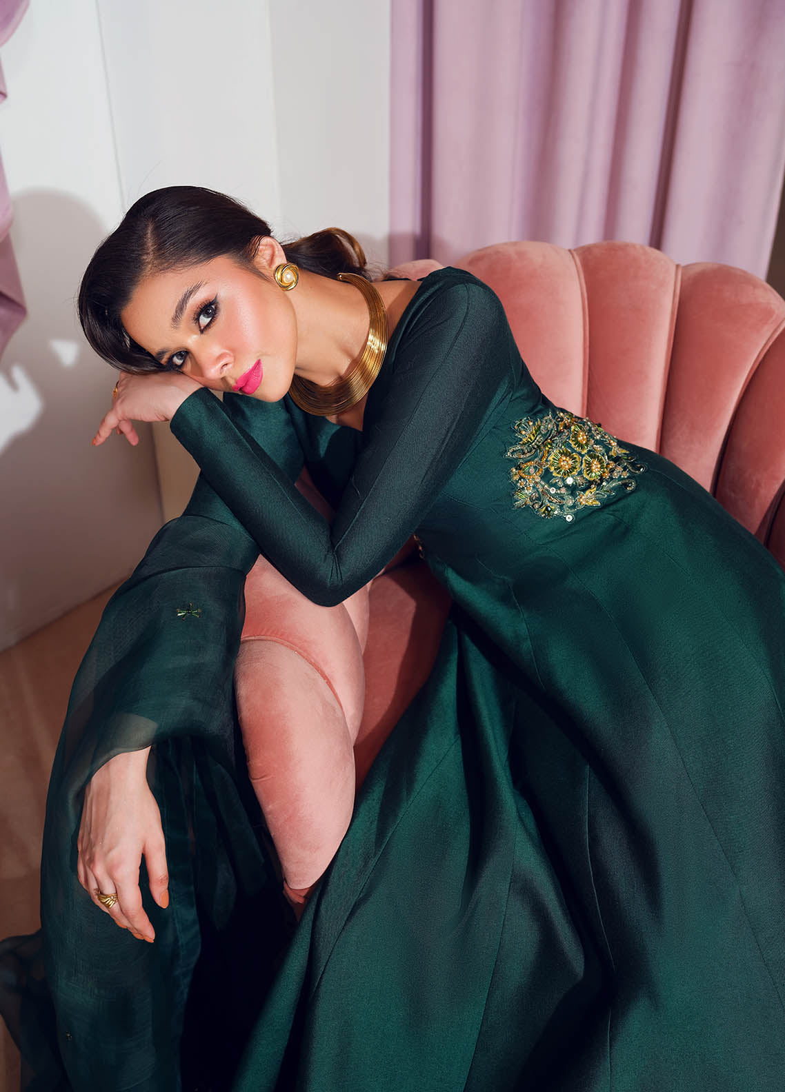 Mahum Asad Luxury Pret Silk 3 Piece Dress MA23FE GYPSY