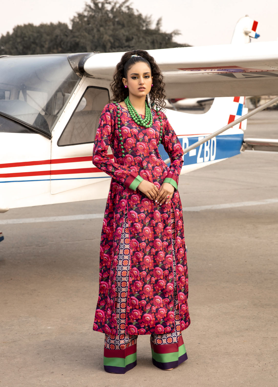Maria Osama Khan Casual Pret Grip 2 Piece Dress MOK23TR-2 Florid
