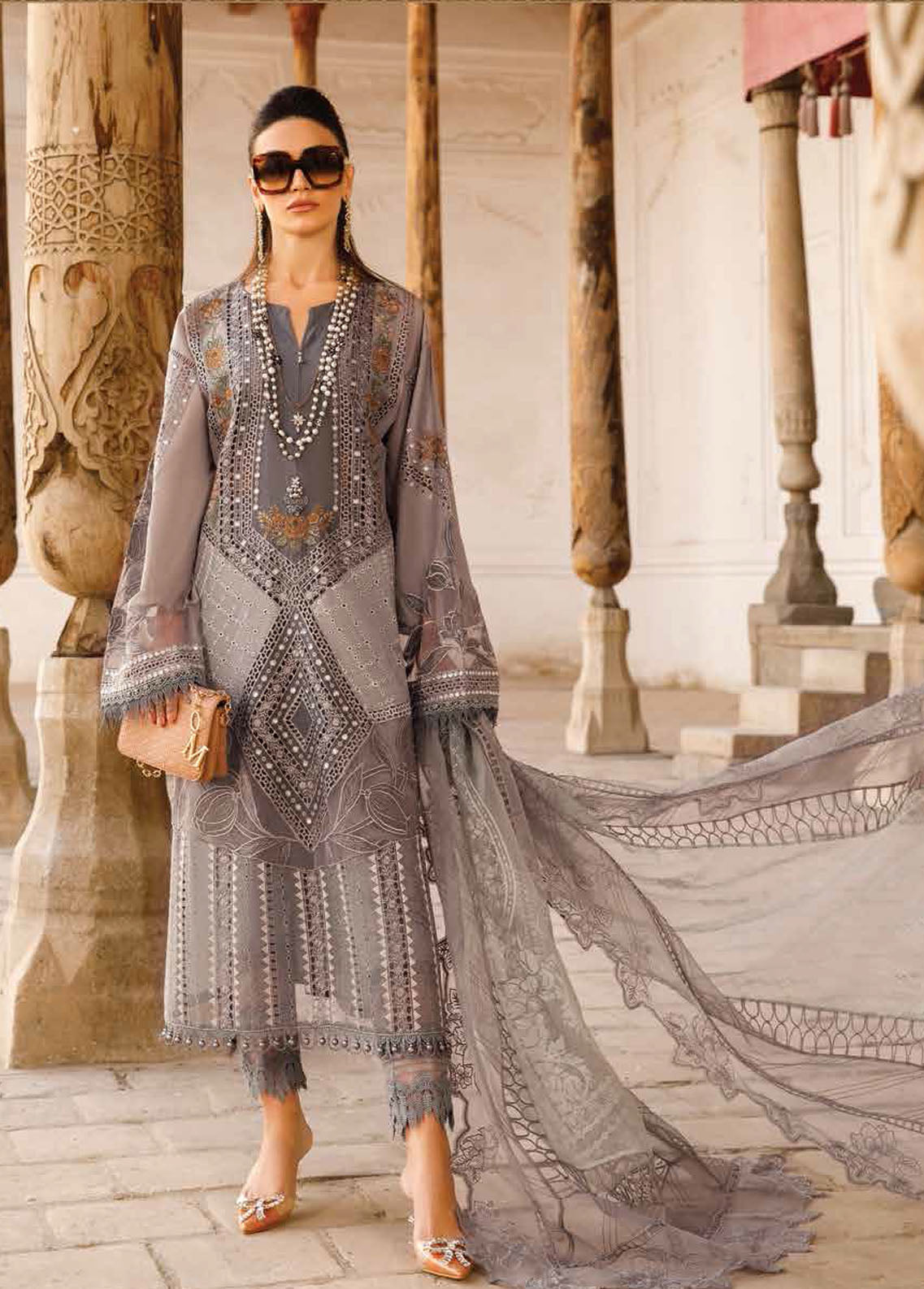 Maria B Voyage A Luxe Eid Lawn Collection 2023 1B