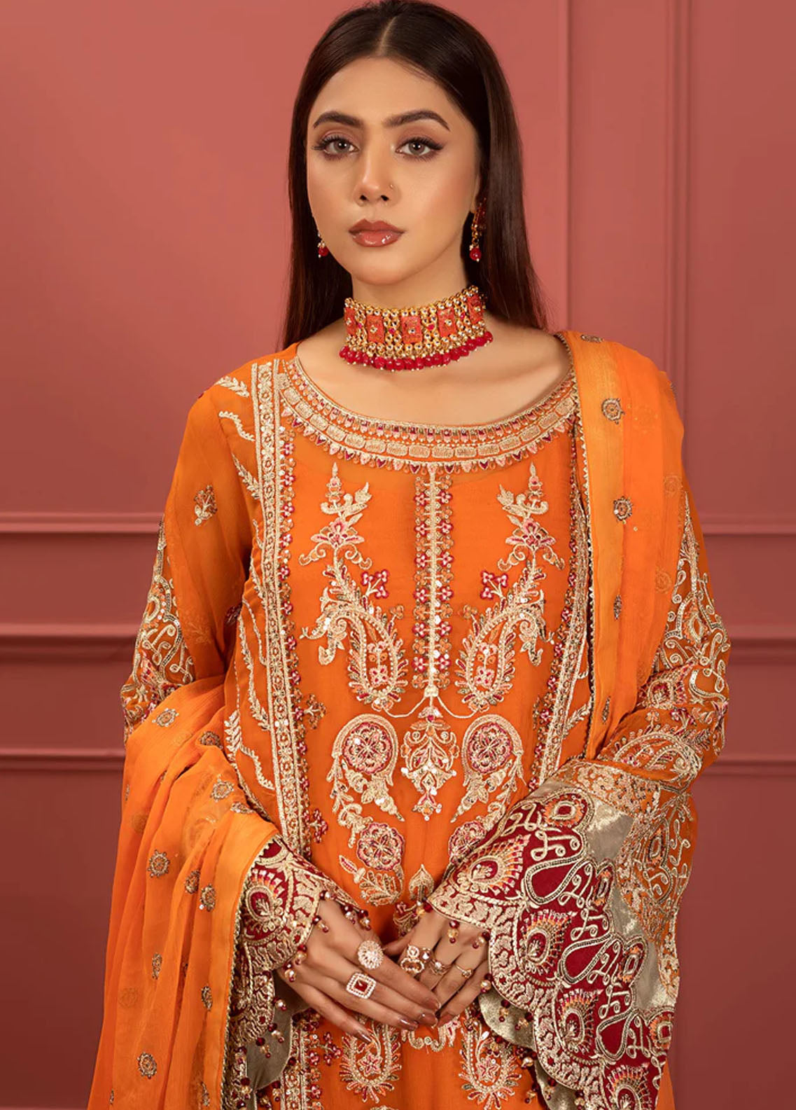 Mohagney By Freesia Premium Chiffon Collection 2023 FFD-0104 Gulistan