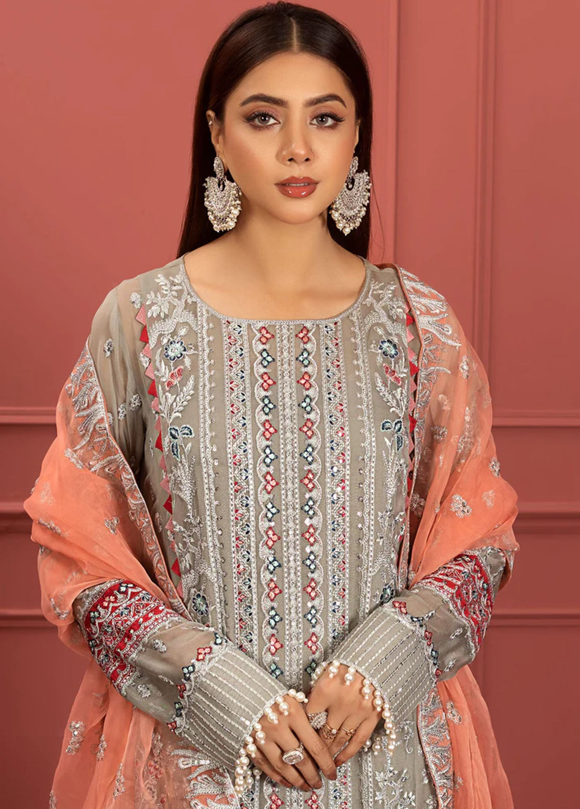 Mohagney By Freesia Premium Chiffon Collection 2023 FFD-0105 Aveena