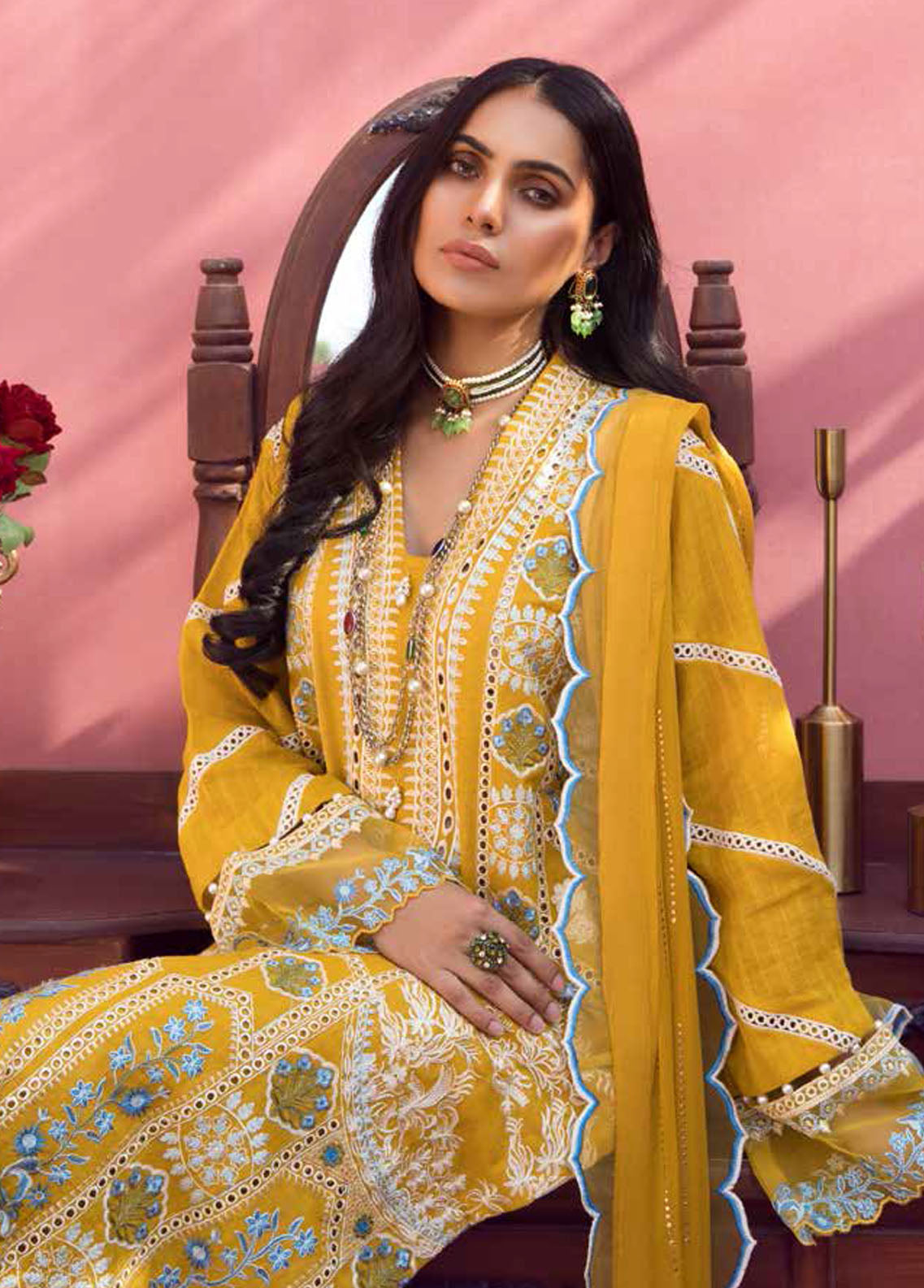 Mukesh By Al Zohaib Chikankari Lawn Collection 2023 A-02 ZEENAT