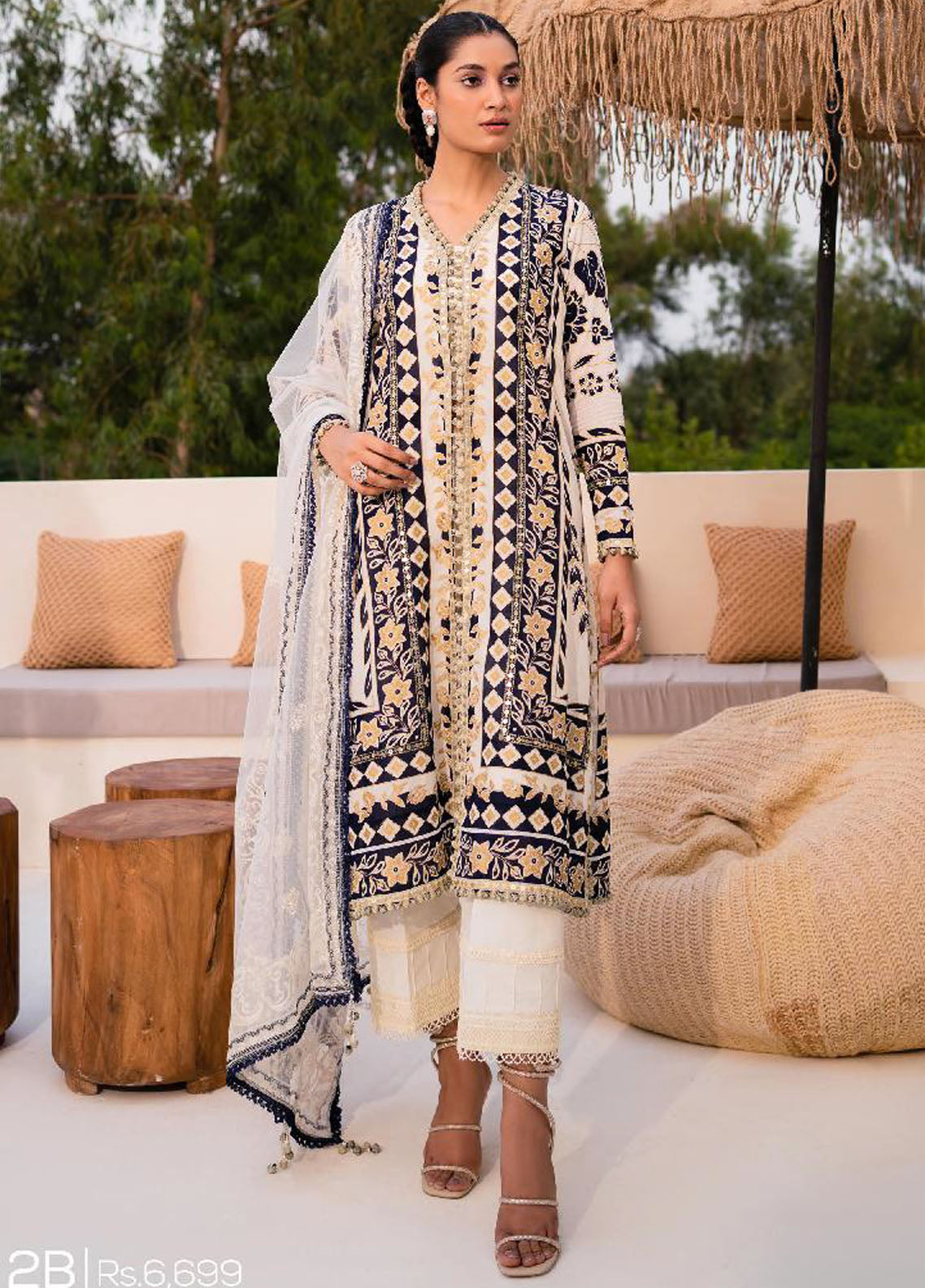 Muzlin By Sana Safinaz Summer Lawn Collection 2023 Vol-2 2B