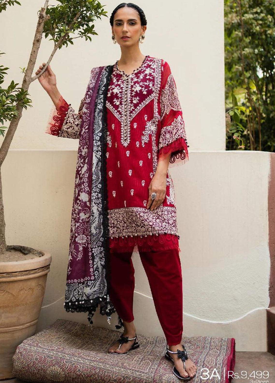 Muzlin By Sana Safinaz Summer Lawn Collection 2023 Vol-2 3A