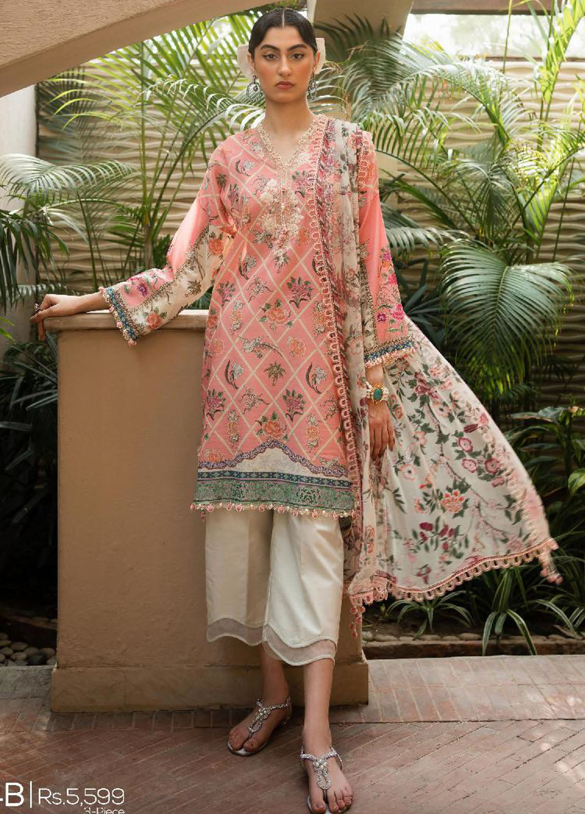 Muzlin By Sana Safinaz Summer Lawn Collection 2023 Vol-2 4B