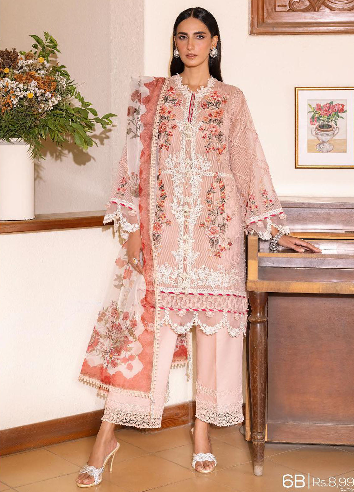 Muzlin By Sana Safinaz Summer Lawn Collection 2023 Vol-2 6B