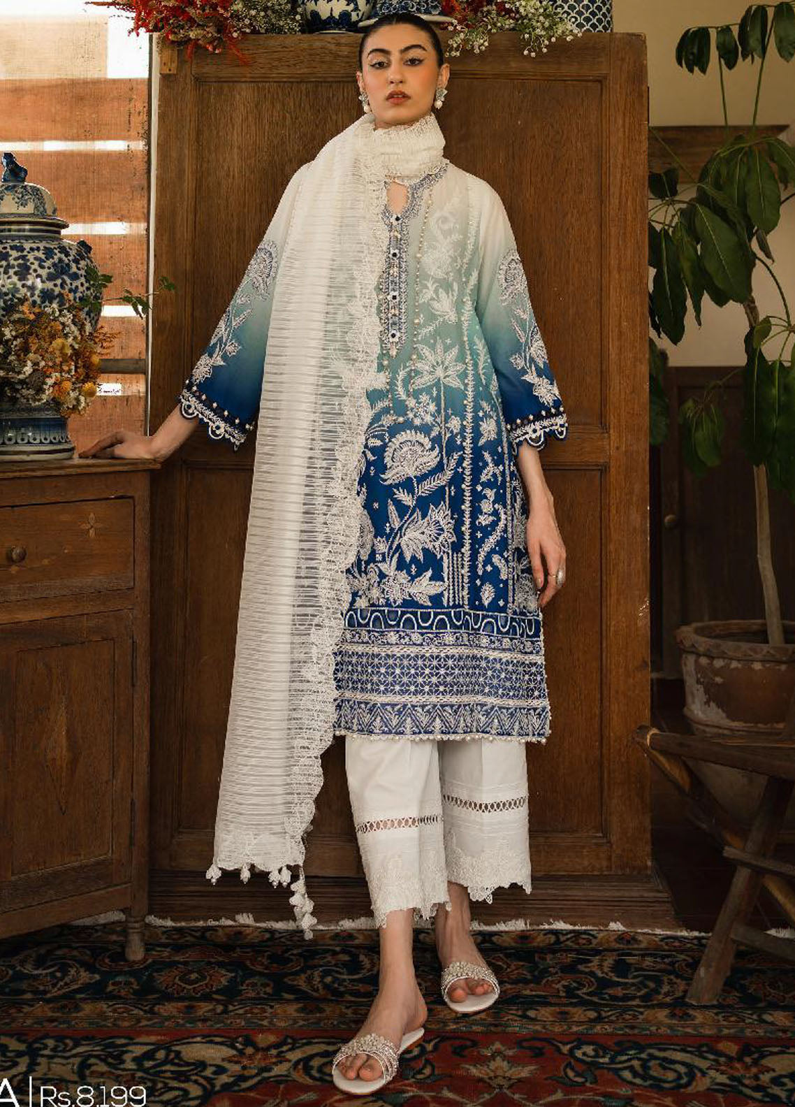 Muzlin By Sana Safinaz Summer Lawn Collection 2023 Vol-2 8A