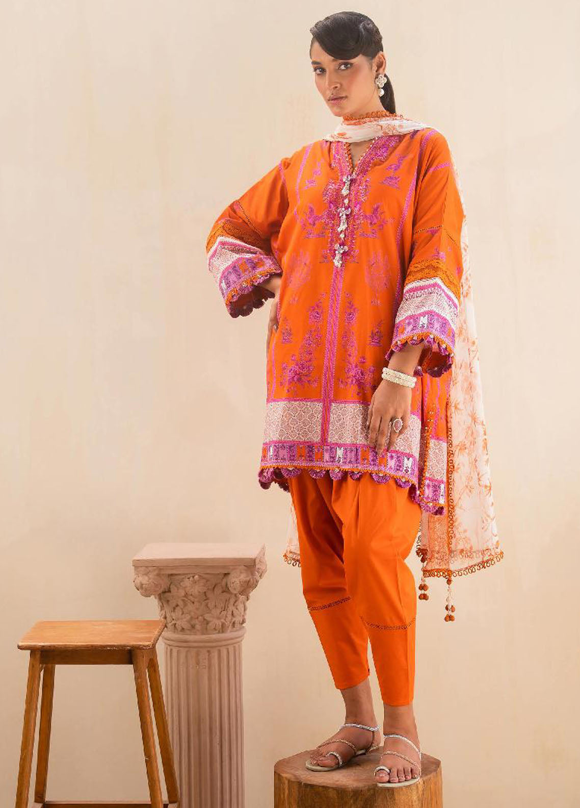 Muzlin By Sana Safinaz Summer Lawn Collection 2023 Vol-2 14A