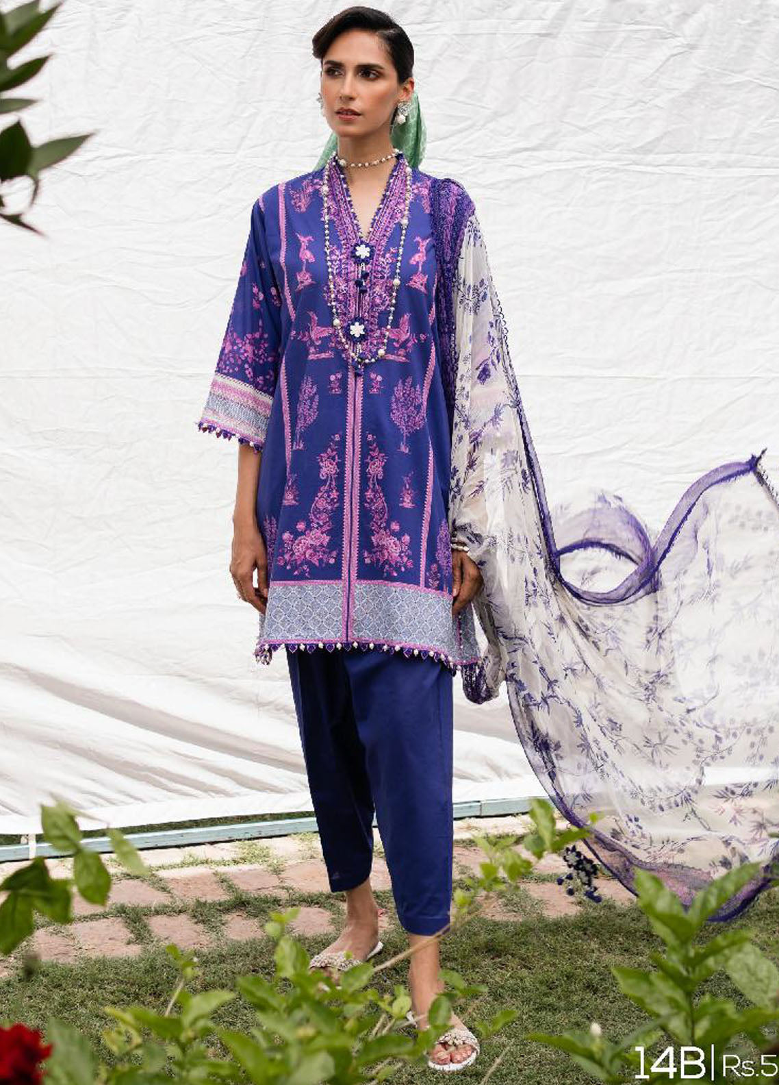 Muzlin By Sana Safinaz Summer Lawn Collection 2023 Vol-2 14B