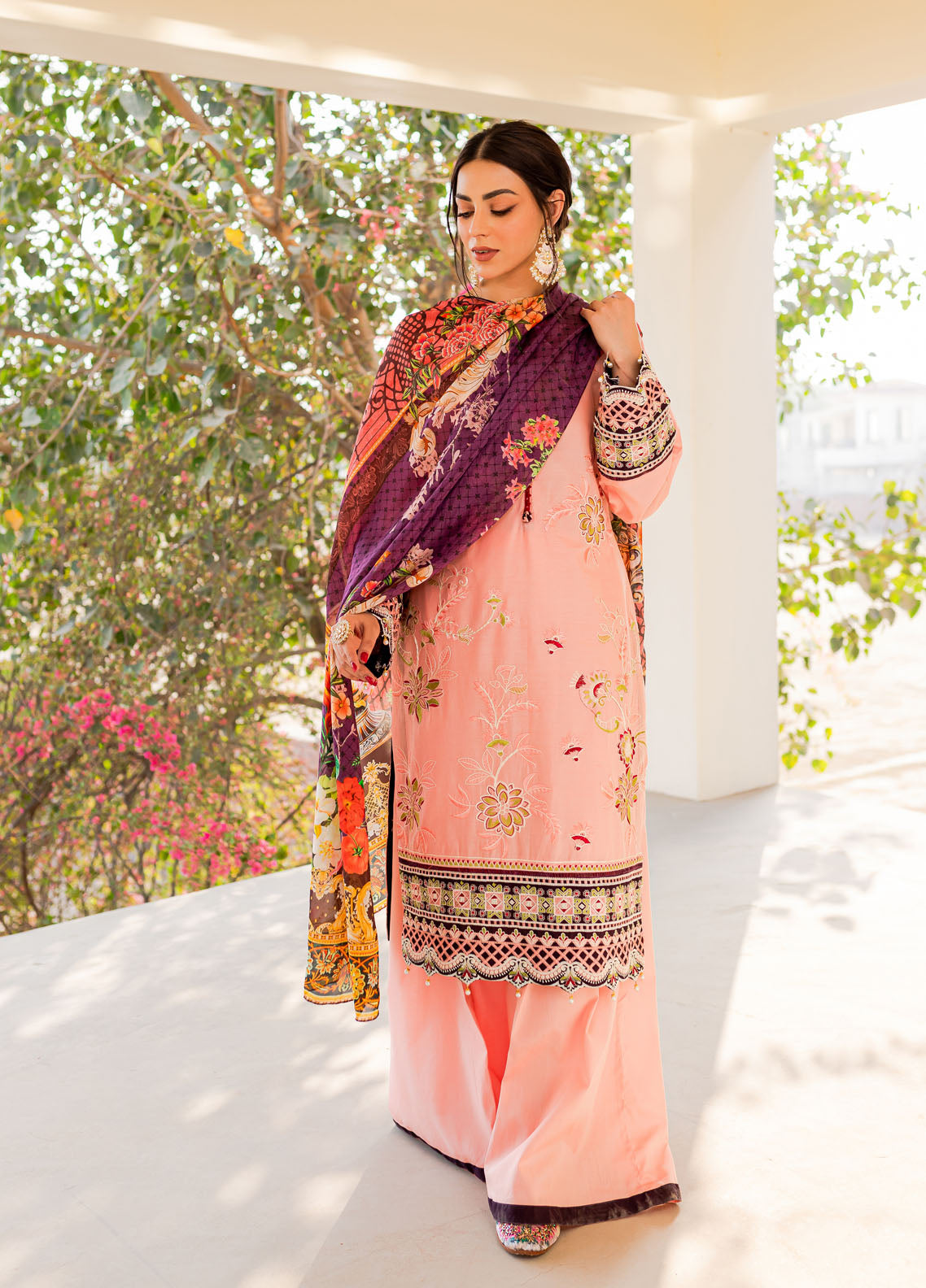 Naayas Embroidered Summer Lawn Collection NA23SL Pink Villa