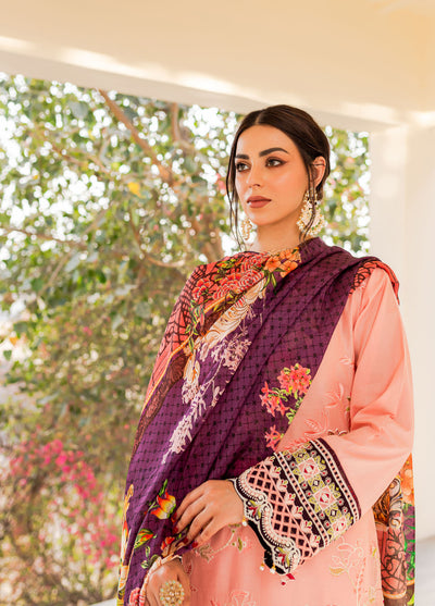 Naayas Embroidered Summer Lawn Collection NA23SL Pink Villa