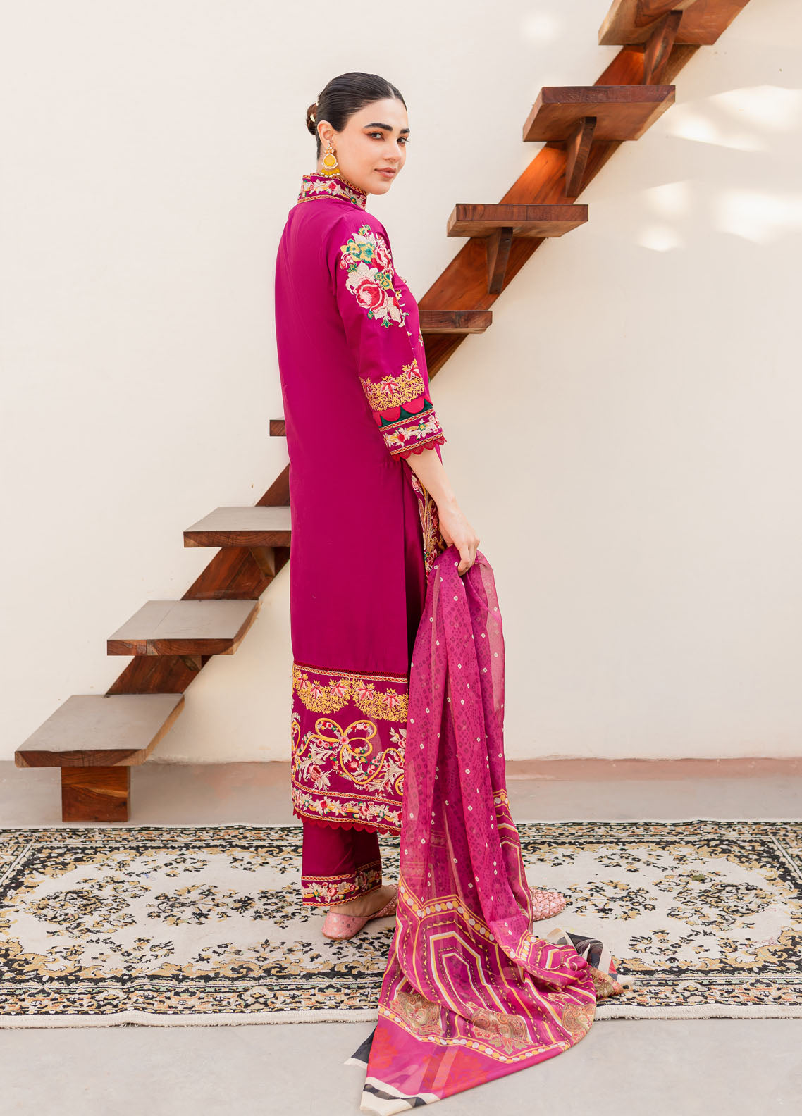 Naayas Embroidered Summer Lawn Collection NA23SL Marrakech magenta