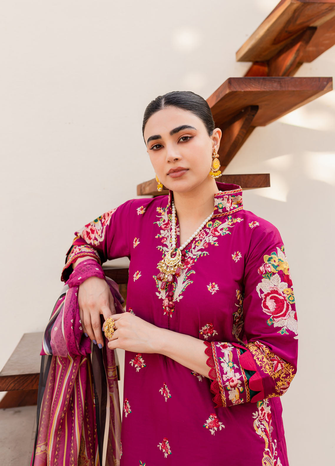 Naayas Embroidered Summer Lawn Collection NA23SL Marrakech magenta