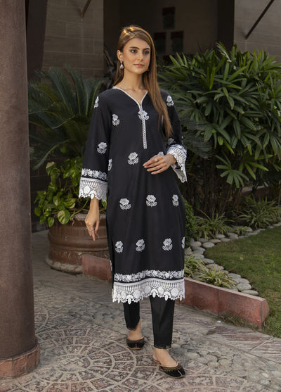 Naaz Couture Luxury Pret Embroidered Lawn Kurta NC23LL Black