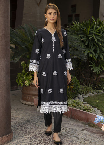 Naaz Couture Luxury Pret Embroidered Lawn Kurta NC23LL Black
