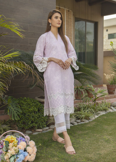 Naaz Couture Luxury Pret Embroidered Lawn Kurta NC23LL Baby Pink