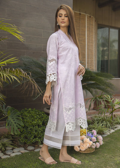 Naaz Couture Luxury Pret Embroidered Lawn Kurta NC23LL Baby Pink