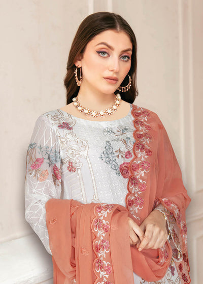 Nayab By Ramsha Embroidered Chiffon Suits Unstitched 3 Piece RSH23N N-109 - Festive Collection