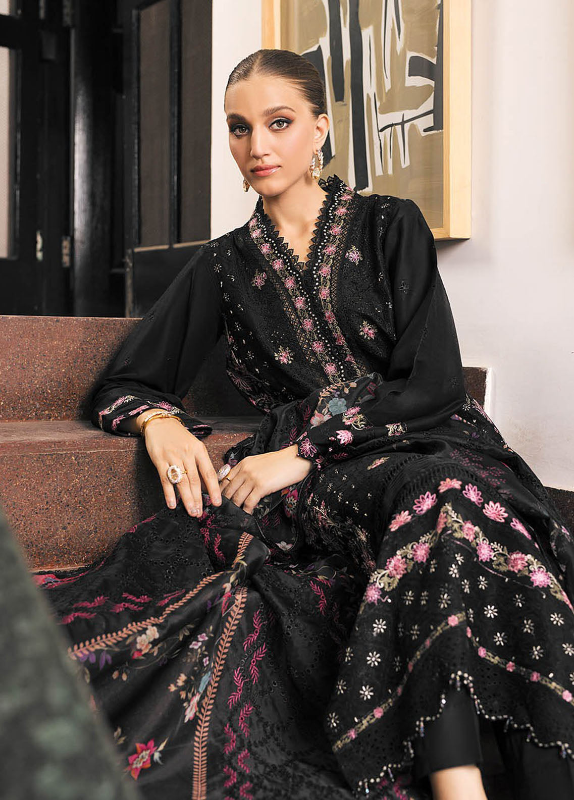 RajBari Eid Lawn Unstitched Premium Collection 2023 Vol-02 2B