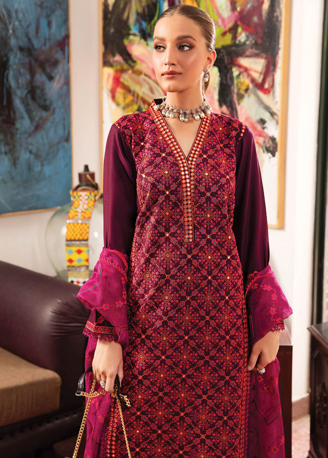 RajBari Eid Lawn Unstitched Premium Collection 2023 Vol-02 5A