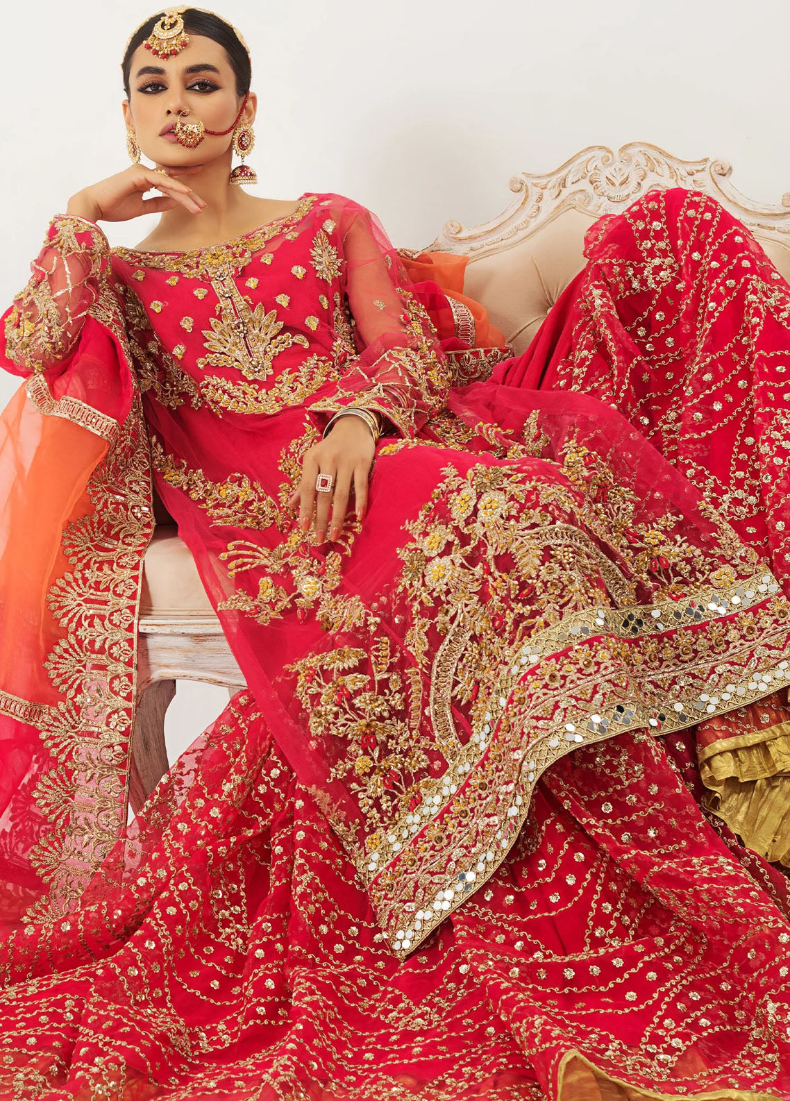 Raj Kumari By Mashq Unstitched Collection 2023 QFD0059 Jan-e-Ada