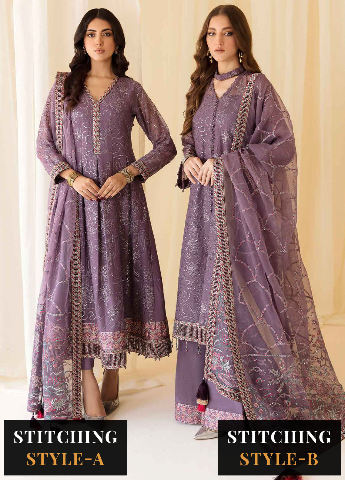 Rang-E-Mehr By Alizeh Fashion Embroidered Chiffon Suits Unstitched 3 Piece AFB23RM Aqeeq - Luxury Collection