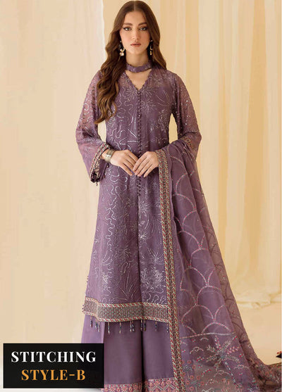 Rang-E-Mehr By Alizeh Fashion Embroidered Chiffon Suits Unstitched 3 Piece AFB23RM Aqeeq - Luxury Collection