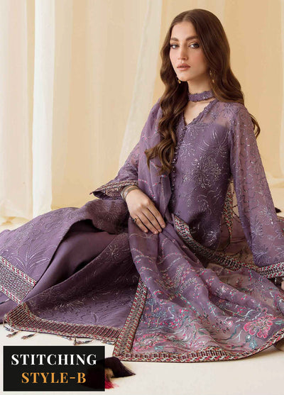 Rang-E-Mehr By Alizeh Fashion Embroidered Chiffon Suits Unstitched 3 Piece AFB23RM Aqeeq - Luxury Collection