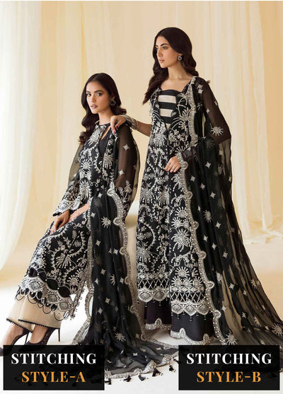 Rang-E-Mehr By Alizeh Fashion Embroidered Chiffon Suits Unstitched 3 Piece AFB23RM Meeras - Luxury Collection