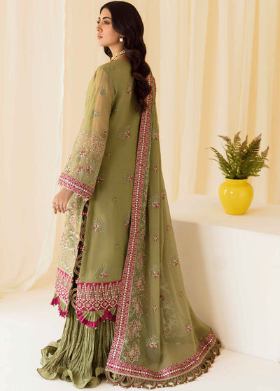 Rang-E-Mehr By Alizeh Fashion Embroidered Chiffon Suits Unstitched 3 Piece AFB23RM Aymal - Luxury Collection