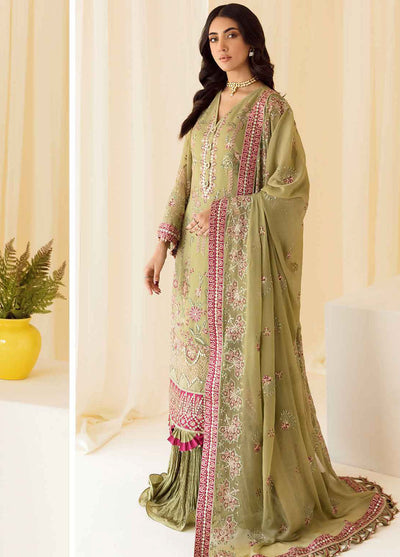 Rang-E-Mehr By Alizeh Fashion Embroidered Chiffon Suits Unstitched 3 Piece AFB23RM Aymal - Luxury Collection