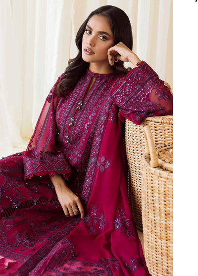 Rang-E-Mehr By Alizeh Fashion Embroidered Chiffon Suits Unstitched 3 Piece AFB23RM Gulban - Luxury Collection