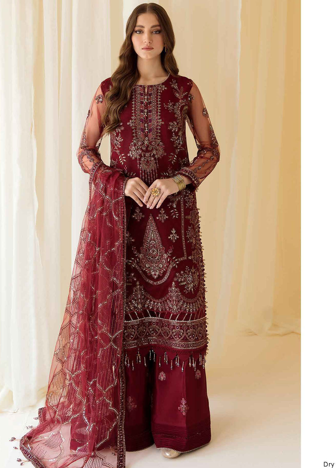 Rang-E-Mehr By Alizeh Fashion Embroidered Net Suits Unstitched 3 Piece AFB23RM Raya - Luxury Collection