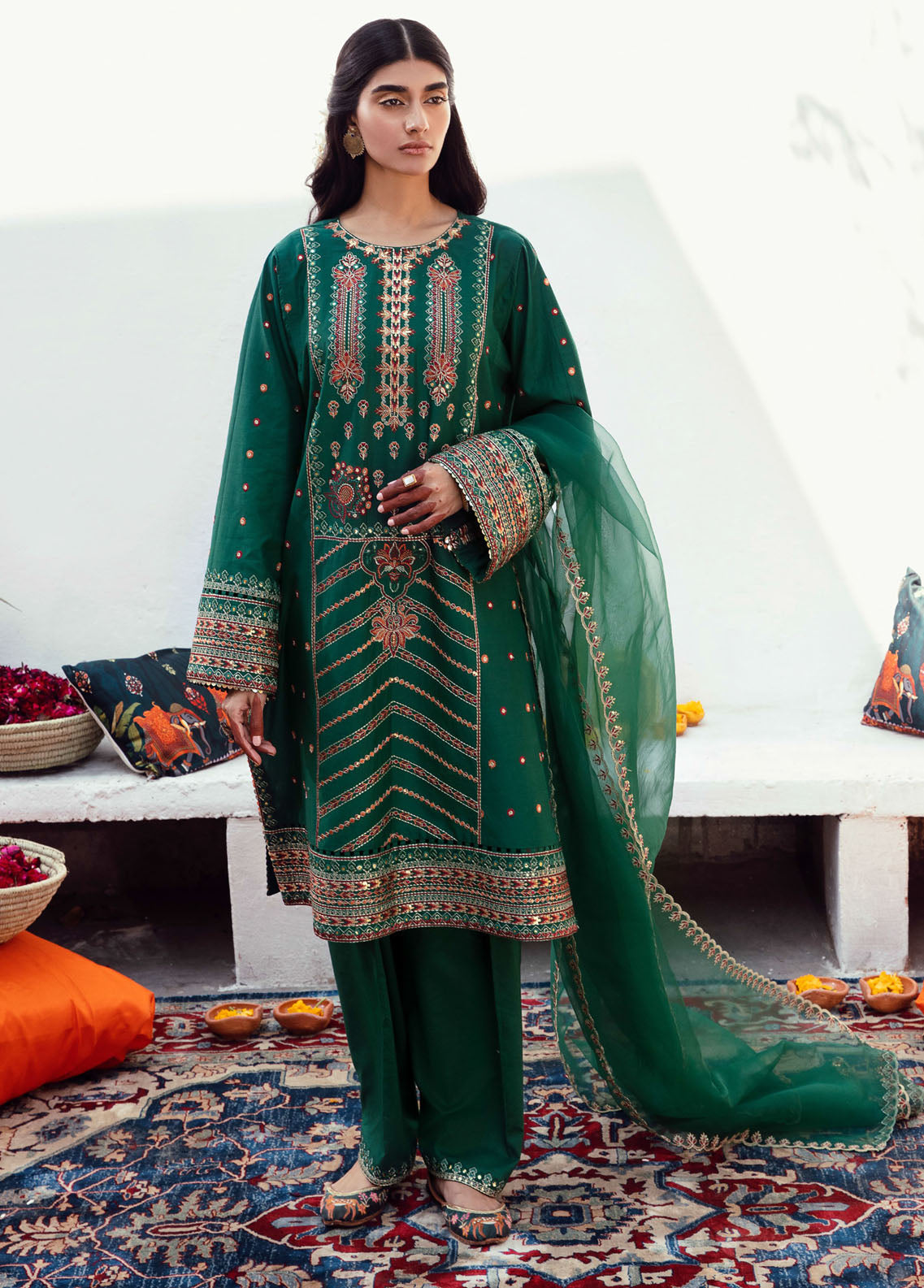 Raqs By Ayzel Festive Unstitched Lawn Collection 2023 003 Saqafat