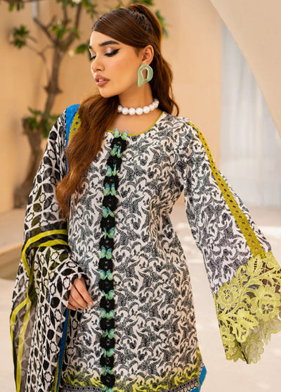 Raya By Maria Osama Khan Unstitched Collection 2023 Vol-1 MR-03 Azure