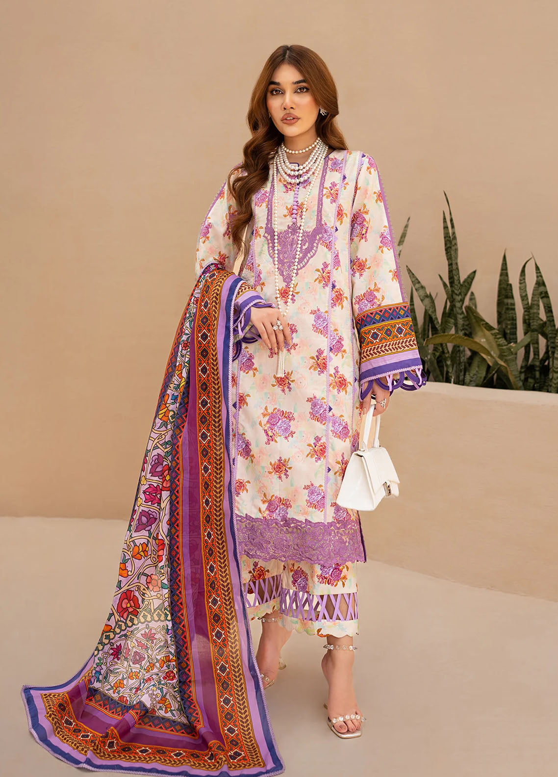 Raya By Maria Osama Khan Unstitched Collection 2023 Vol-1 MR-04 Lavendar Haze