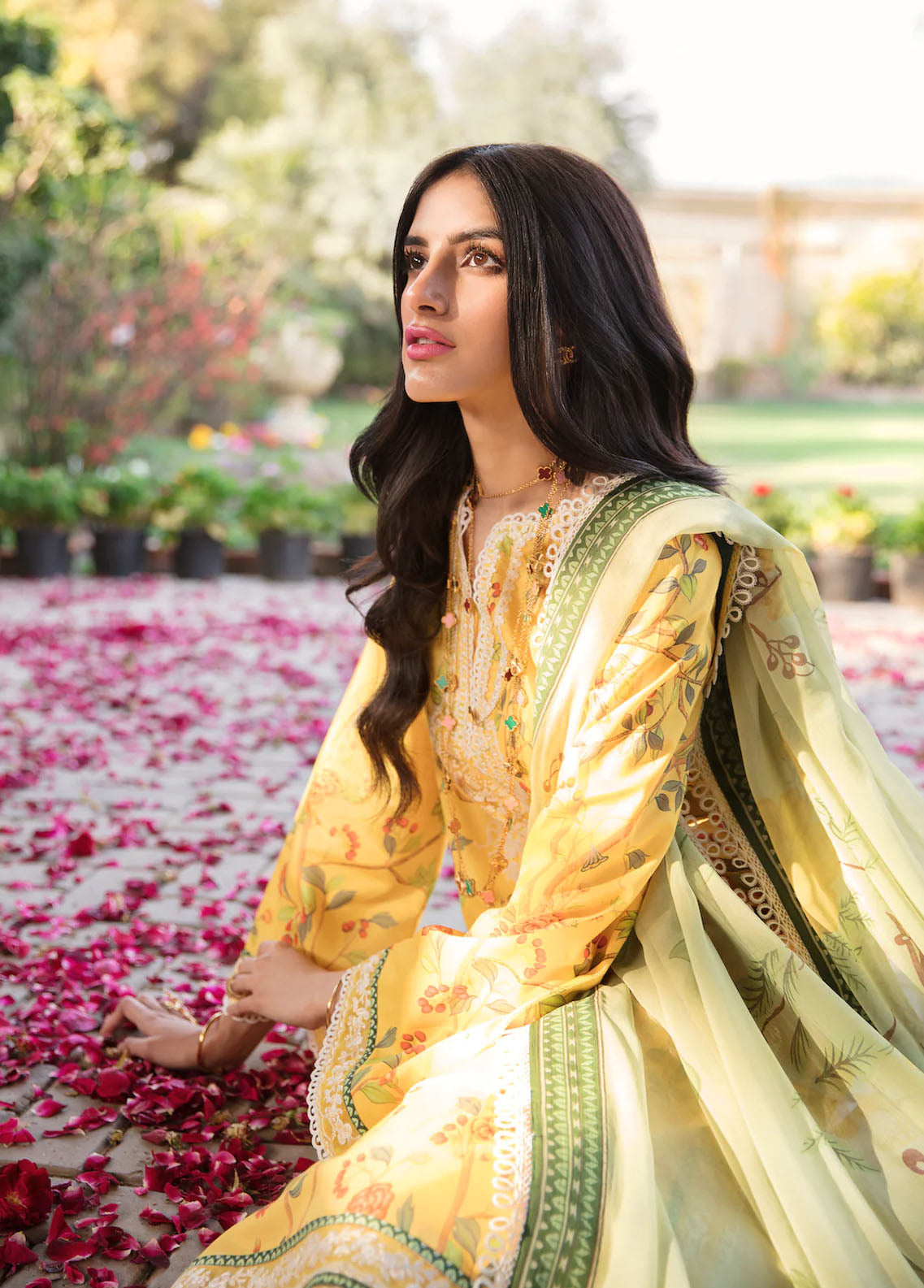 Sable Vogue Embroidered Lawn Suits Unstitched 3 Piece SV23L SL-10-23-V1 AILEEN - Luxury Collection