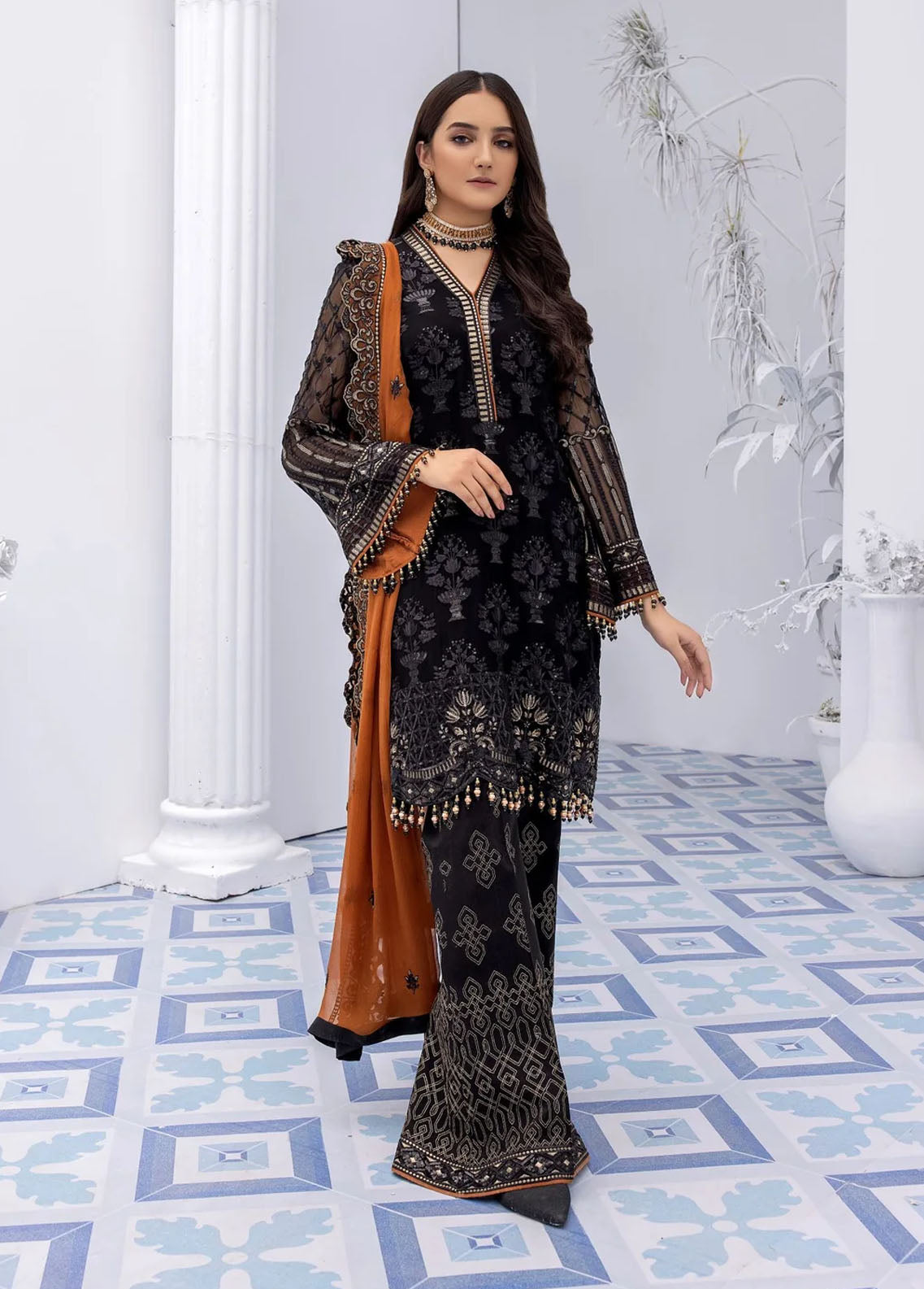 Safeera By Flossie Luxury Chiffon Collection 2023 S-804 Raven