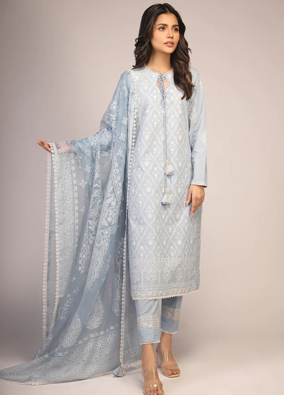 Sahar Unstitched Chikankari Collection S23-CK-002